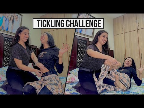 Navel poke or tummy tickle feet tickle funny challenge video /jesi noor vlogs /zoya noor vlogs