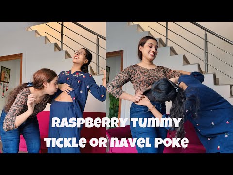 Tummy raspberry belly button tickle or navel poke tickle/zoya noor vlogs